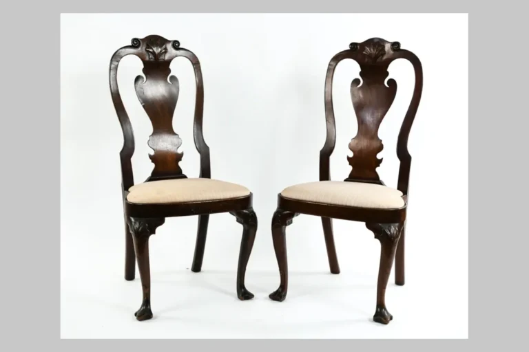 Pair of Philadelphia Queen Anne side chairs, sold for $57,500 (2020)