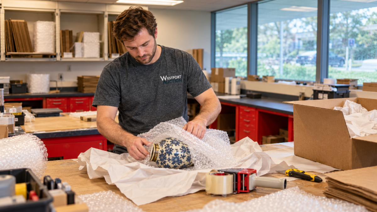 Westport Auction does In house shipping and packing